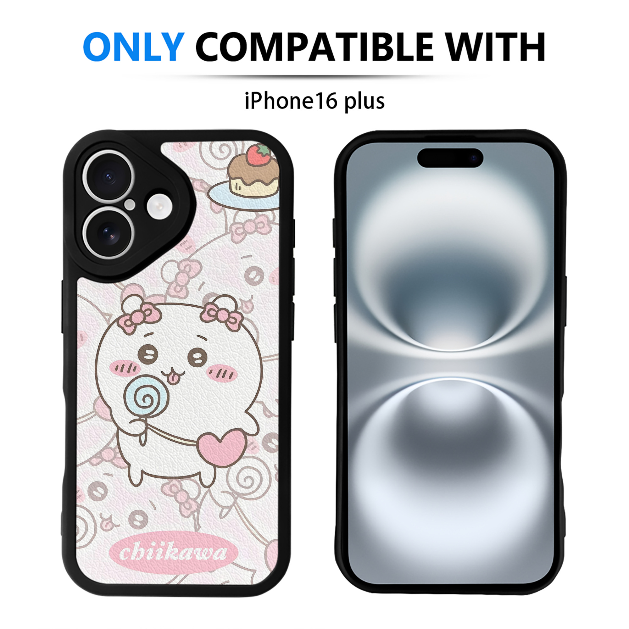 （画像用） ちいかわ Chii-kawa 【iPhone 16シリーズ対応】シリコンスマホケース（レザー調） 材質：シリコン